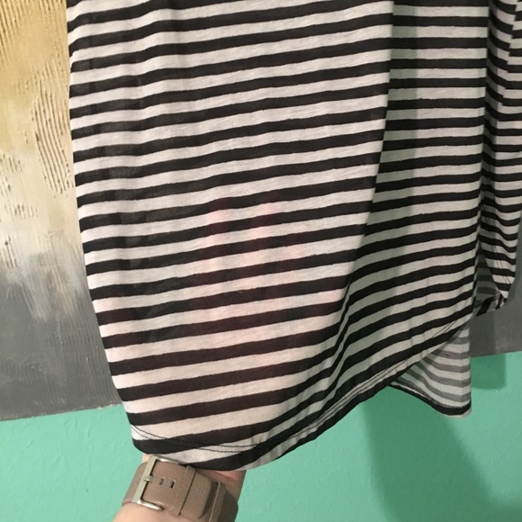 Comfy Black and Grayish Striped Tank Top - Picture 2 of 4